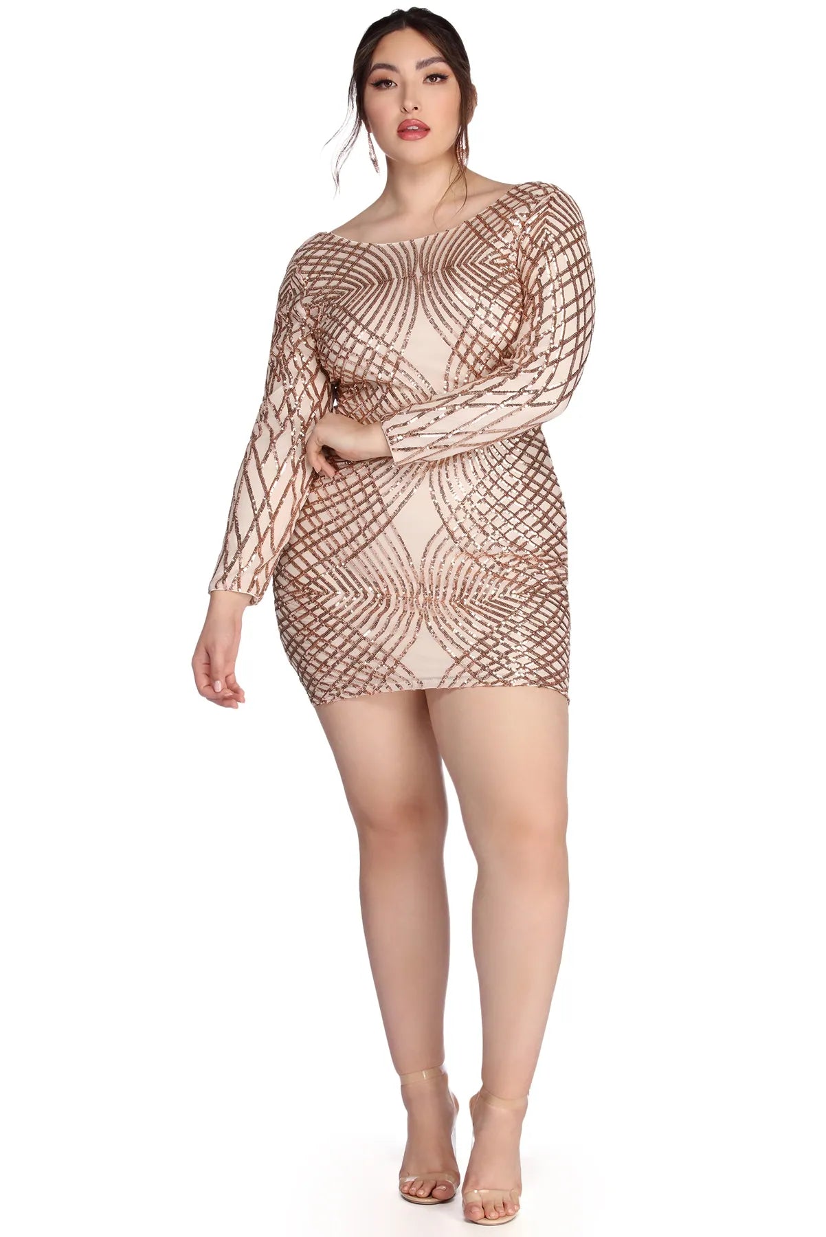 Plus Elysse Steal The Show Sequin Dress