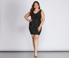 Plus Elinor Studded Cocktail Dress