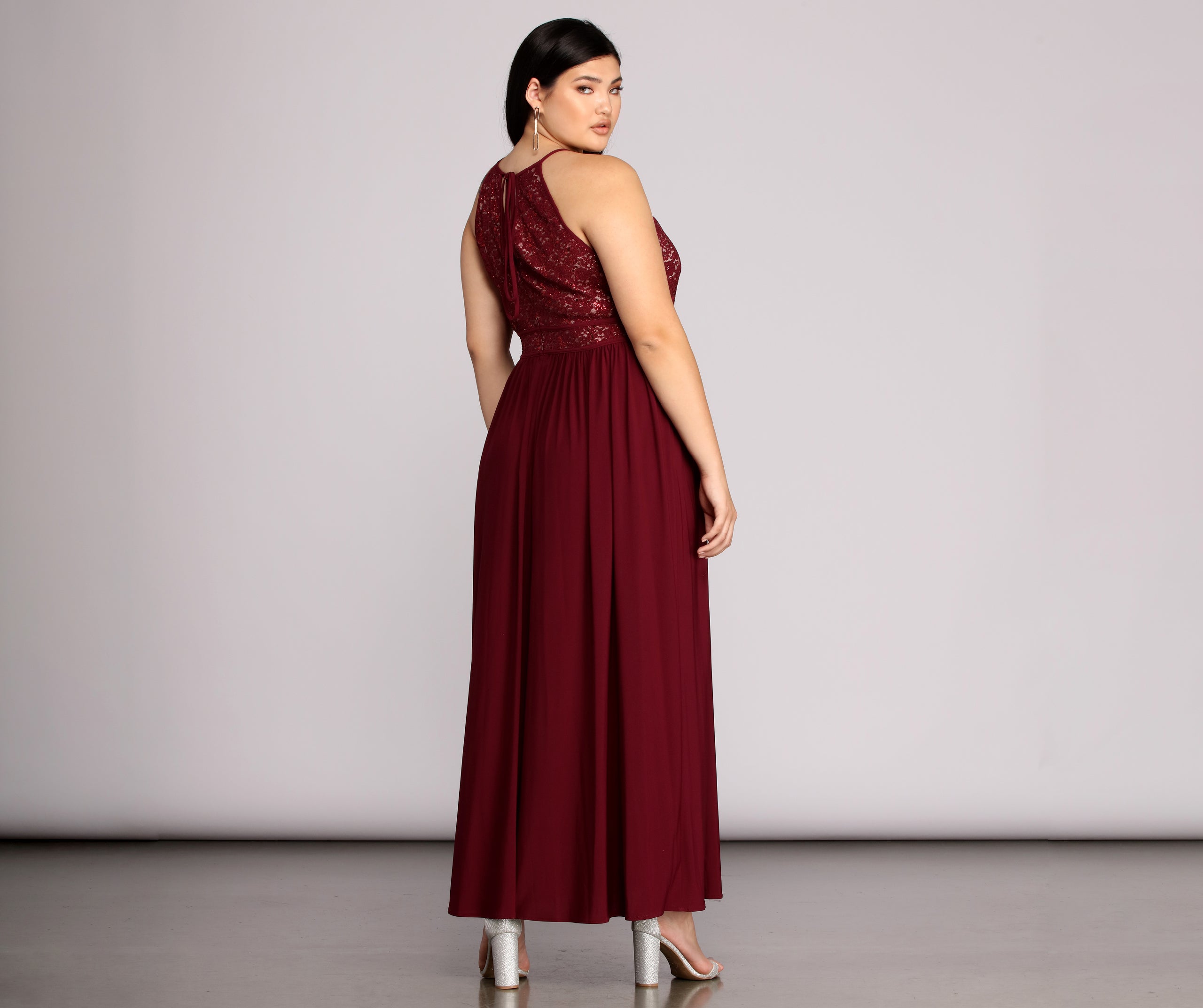 Plus Beth Formal Lace Dress