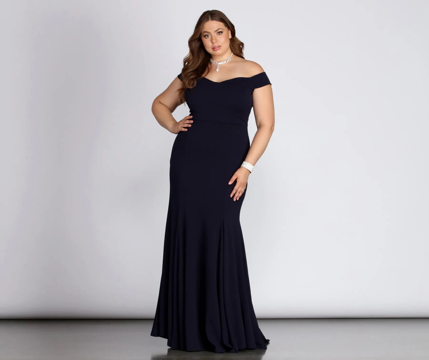 Plus Briar Formal Off The Shoulder Dress