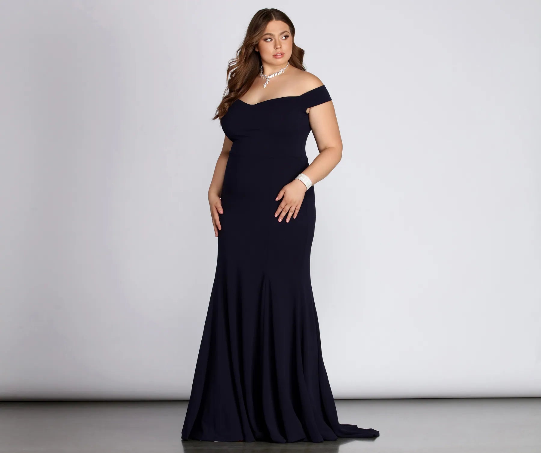 Plus Briar Formal Off The Shoulder Dress