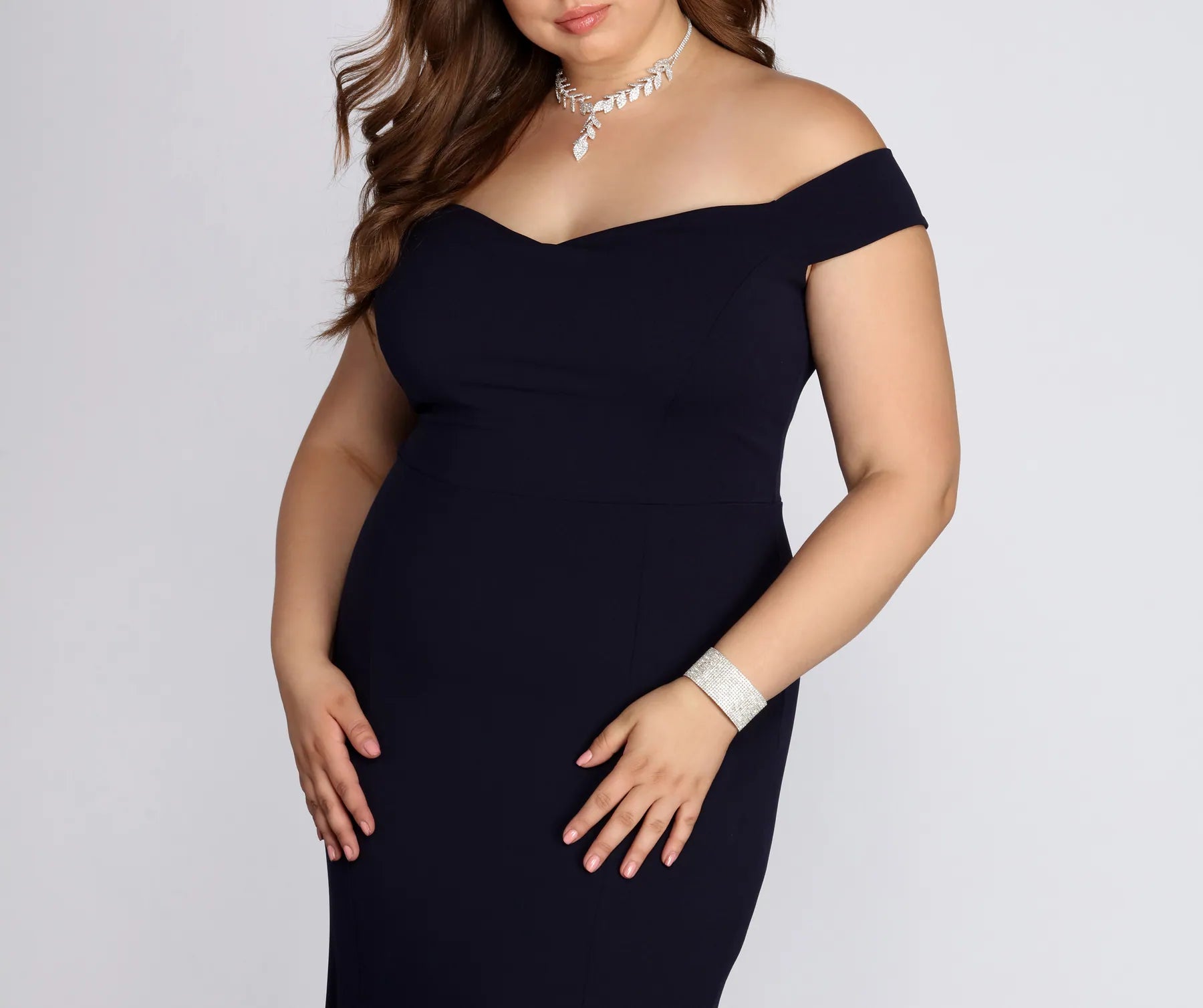 Plus Briar Formal Off The Shoulder Dress