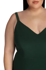 Plus Addie Formal High Slit Dress