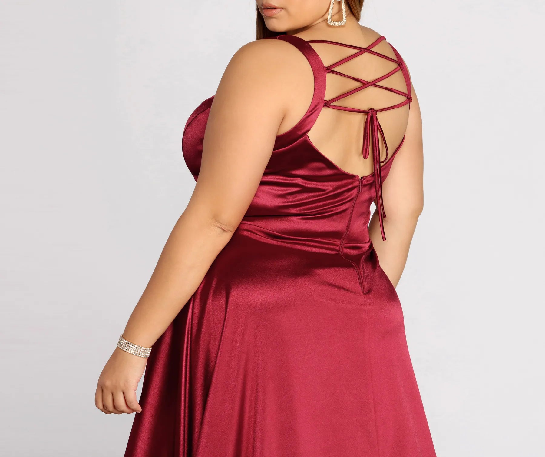 Plus Eve Double Slit Formal Dress