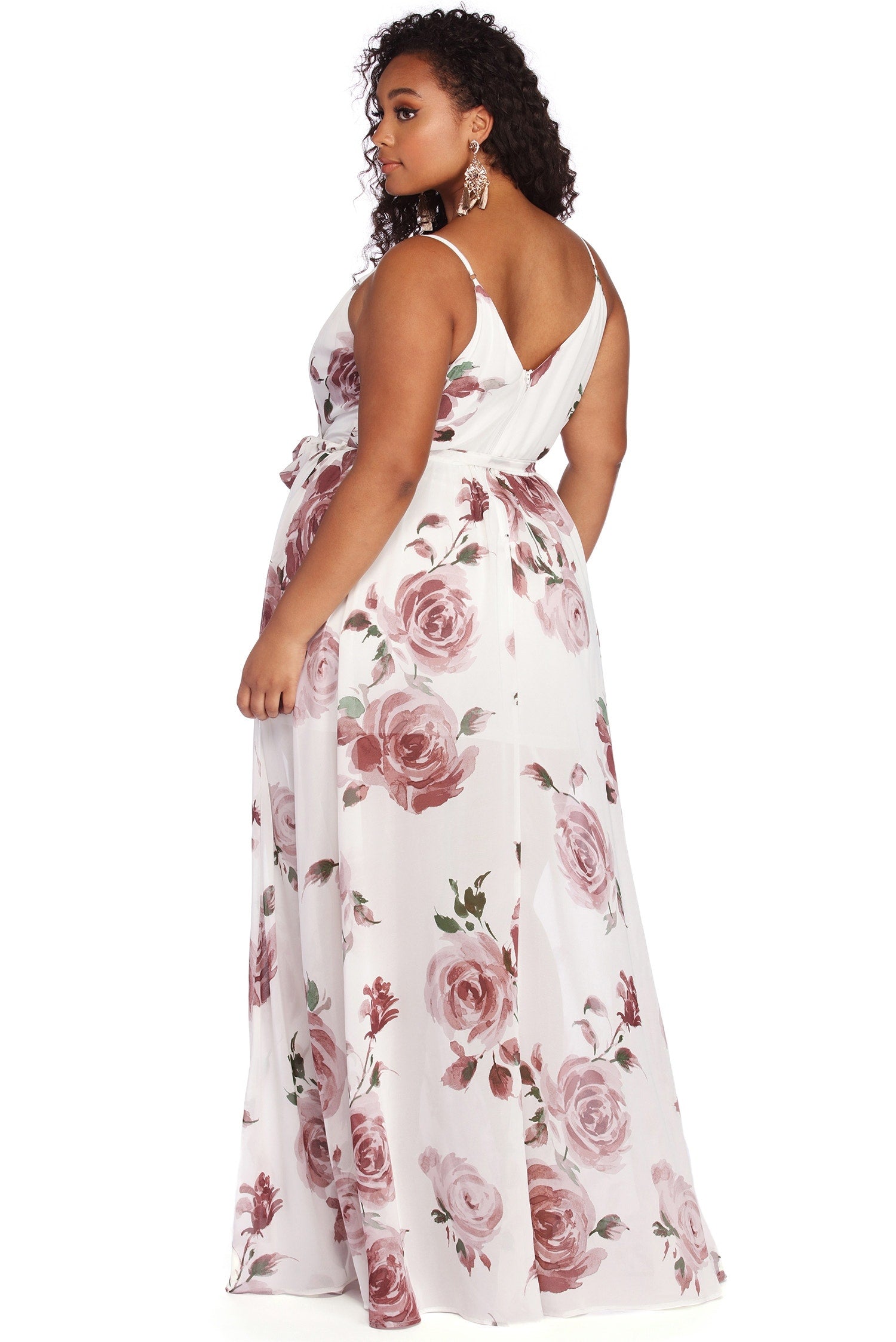 Plus Helena Formal Sleeveless Chiffon Dress