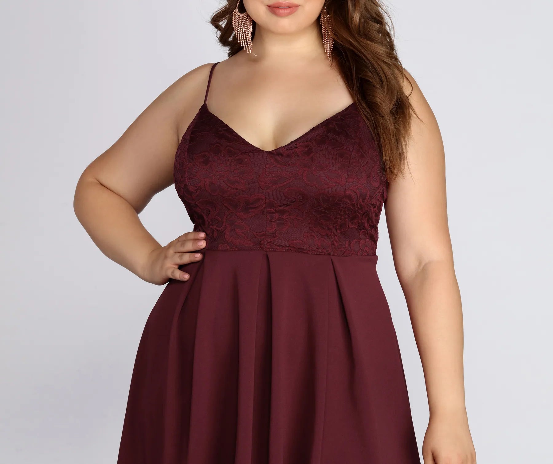 Plus Lace Appeal Skater Dress