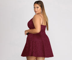Plus Flirty Lace Skater Dress
