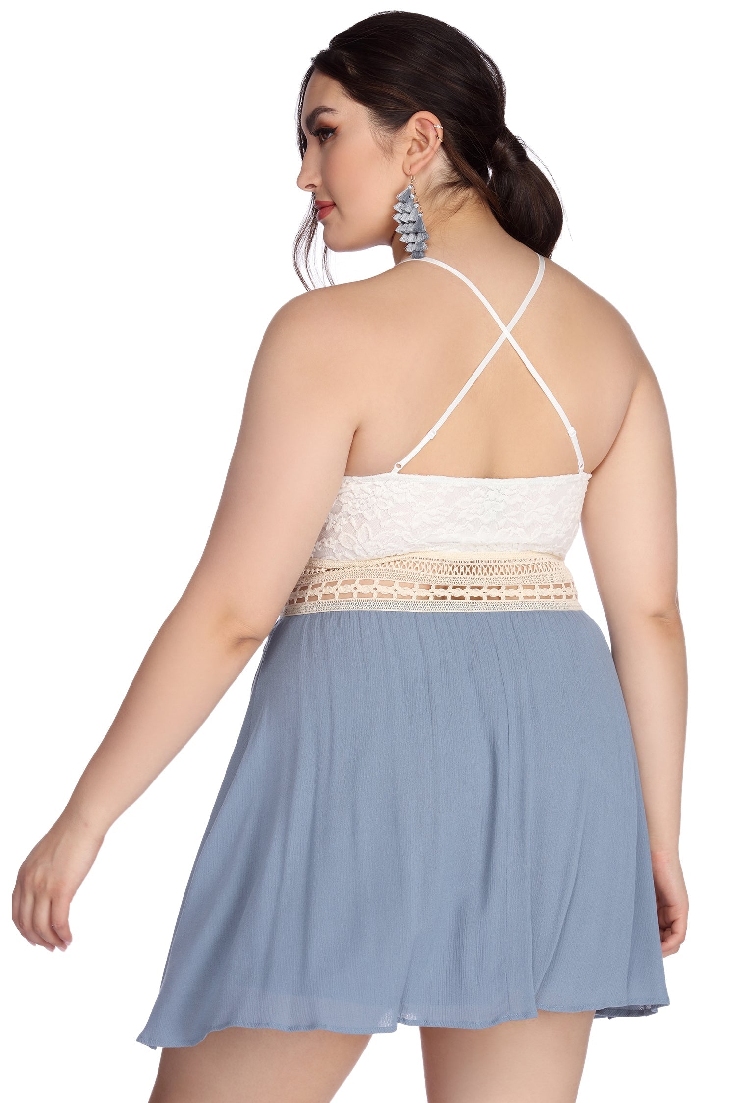 Plus Crochet In Color Dress