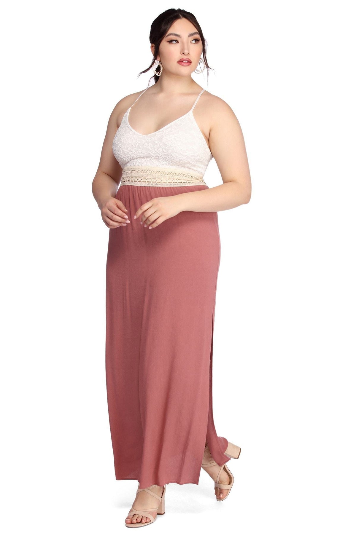 Plus Crochet In Color Dress