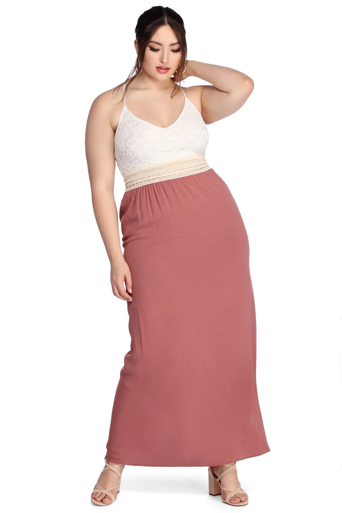 Plus Crochet In Color Dress