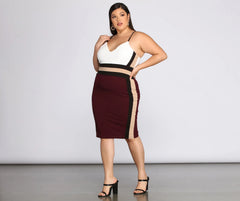 Plus From The Block Midi Dress