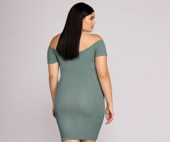 Plus Thrill Of Knit Ribbed Dress