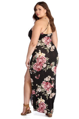 Plus Fab In Floral Maxi Dress